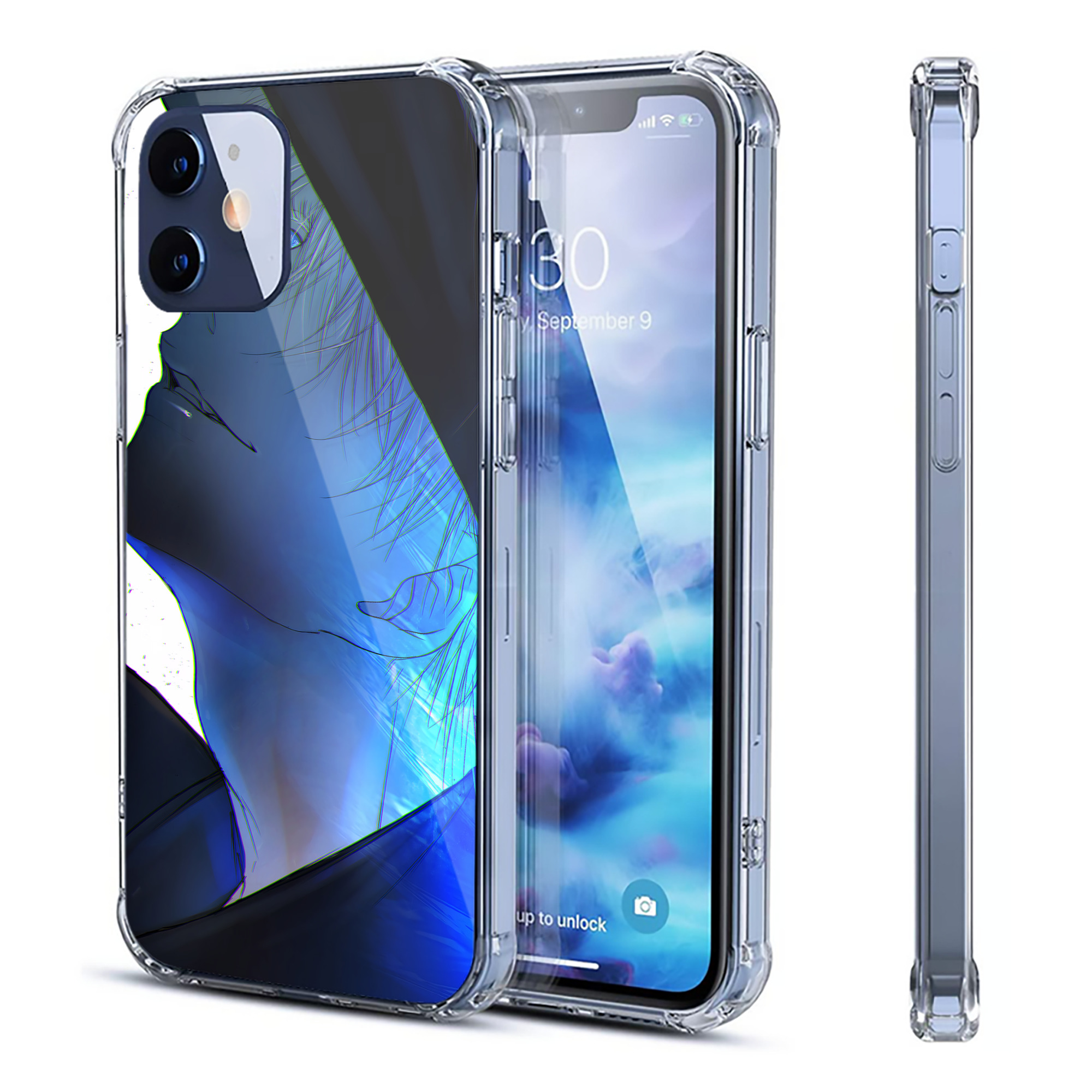 （画像用） 呪術廻戦 Jujutsu Kaisen 【iPhone 12シリーズ対応】透明スマホケース（クリアソフトケース）